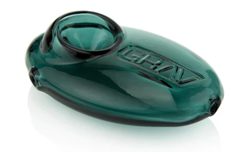 GRAV - 3" Pebble Spoon Hand Pipe - Lake Green