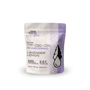 Lavender Lemon 2:2:1 THC:CBD:CBN 200mg Gummies (5x40mg) - TRUE NORTH COLLECTIVE