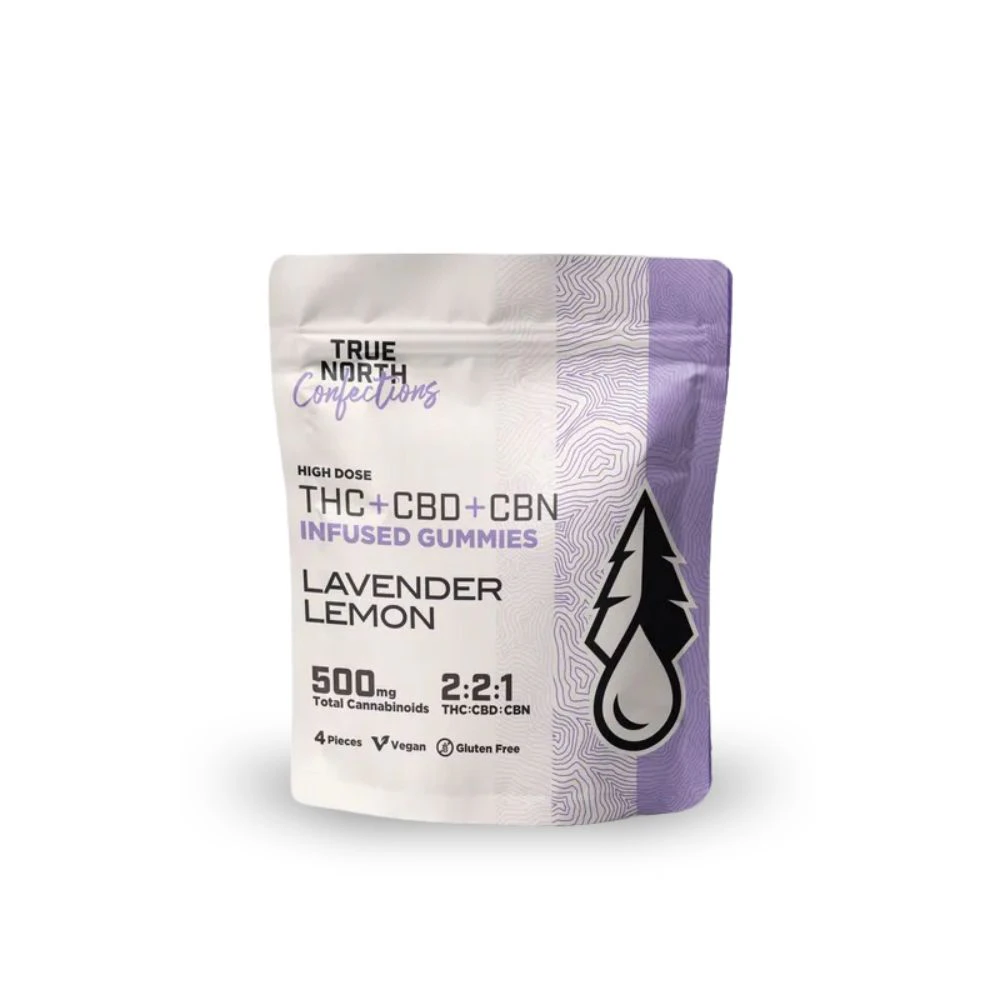 True North Collective MI - Lavender Lemon 2:2:1 THC:CBD:CBN 200mg Gummies (5x40mg) - TRUE NORTH COLLECTIVE Main Image