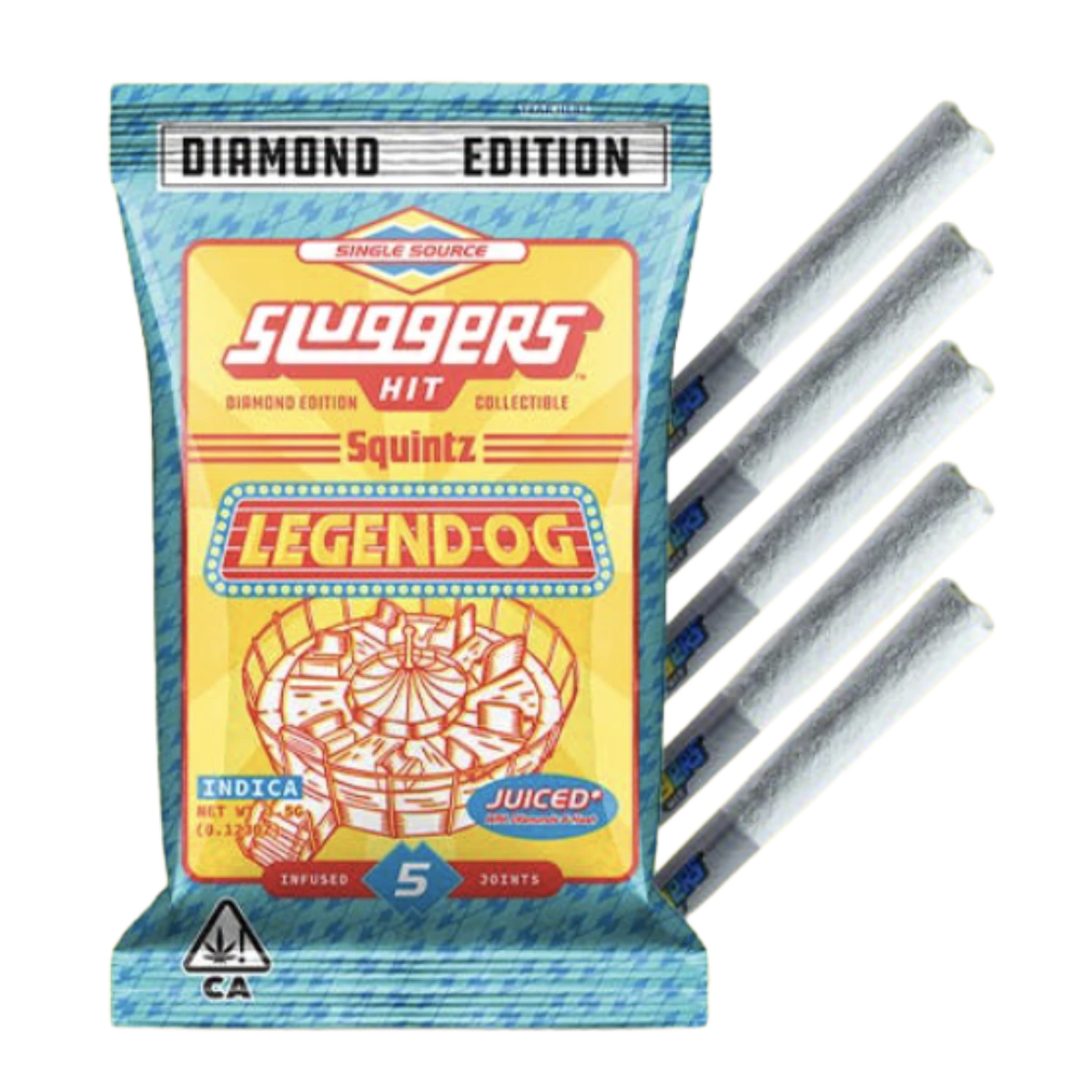Sluggers Hit - Legend OG (I) | .7g 5pk Diamond Infused Prerolls | Sluggers Main Image