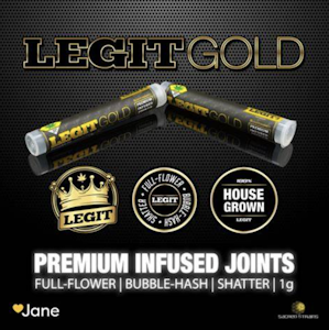 Legit Gold - Legit Gold | Banana Cake |Infused Pre-roll |DOH| 1g