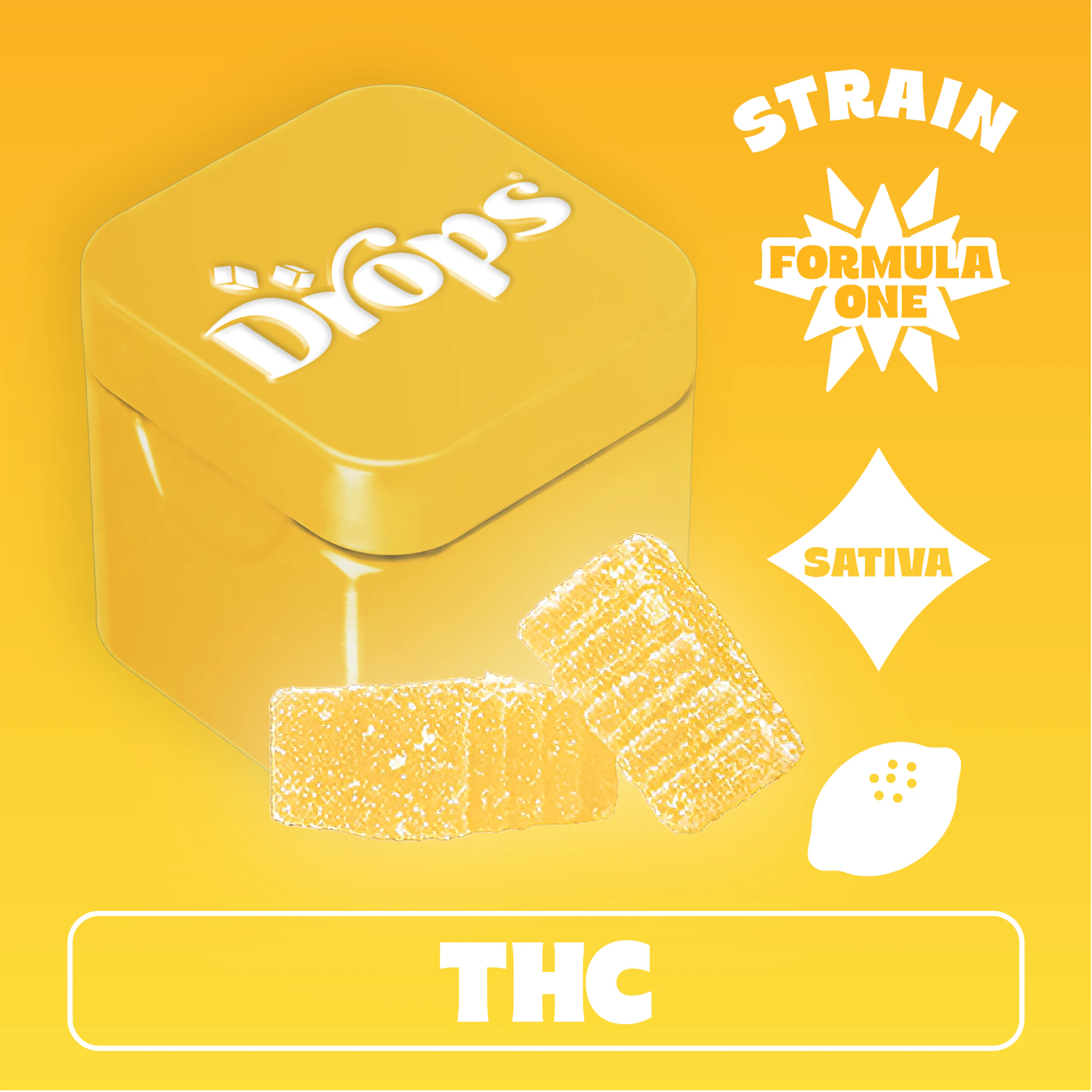 Drops - Drops | Live Rosin Gummies | Lemon | Formula One | 100mg Main Image