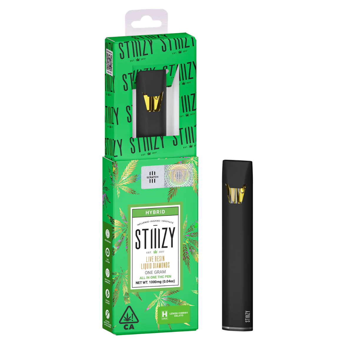 STIIIZY - Lemon Cherry Gelato (H) | 1g All In One Liquid Diamonds Vape | Stiiizy Main Image