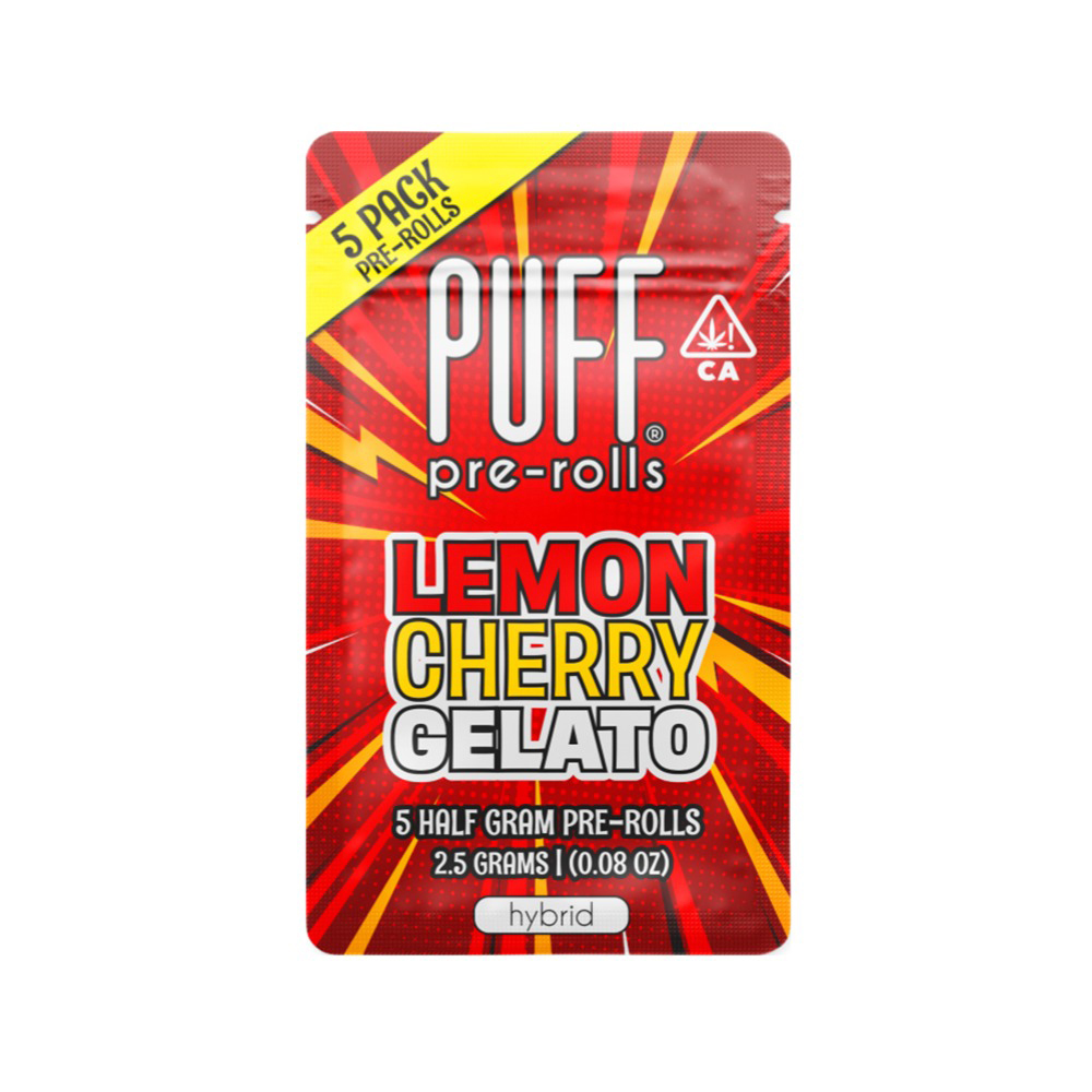 PUFF Lemon Cherry Gelato 5-Pack Pre-Roll 2.5g