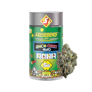 Sluggers - Lemon Cherry Gelato (I/H) 26.2% THC | Sluggers | 5g Jarred Flower