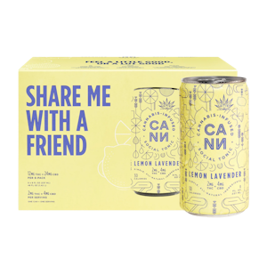 Cann Social Tonic - Lemon Lavender | 8oz (6pk) 2:4 THC:CBD Social Tonic Beverage | Cann Social Tonic
