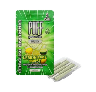 PUFF - PUFF Lemon Lime Twist Diamond Infused Pre-Roll 5-Pack 2.5g