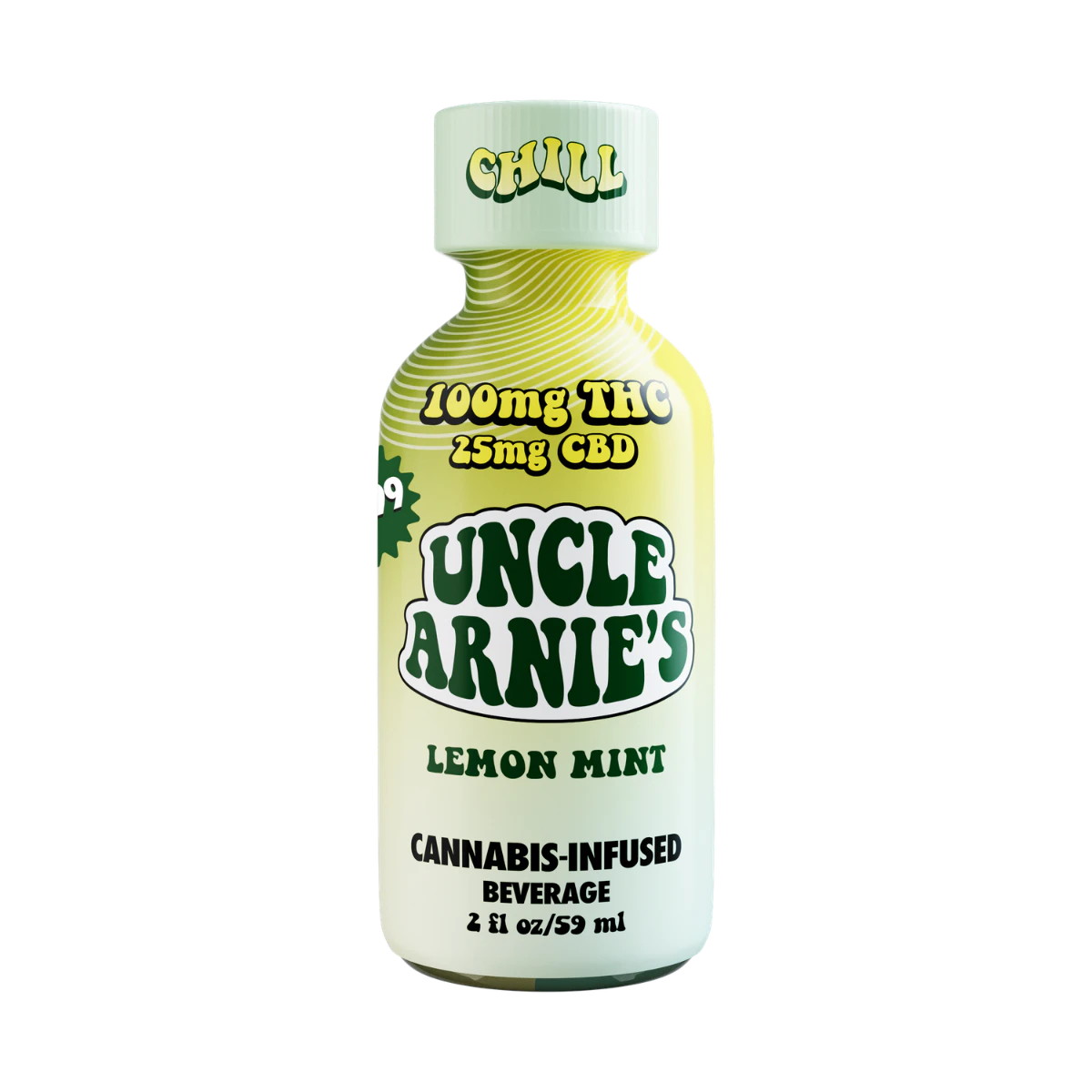 Uncle Arnies - Lemon Mint | 2oz 4:1 THC:CBD 100mg Beverage | Uncle Arnie's Main Image