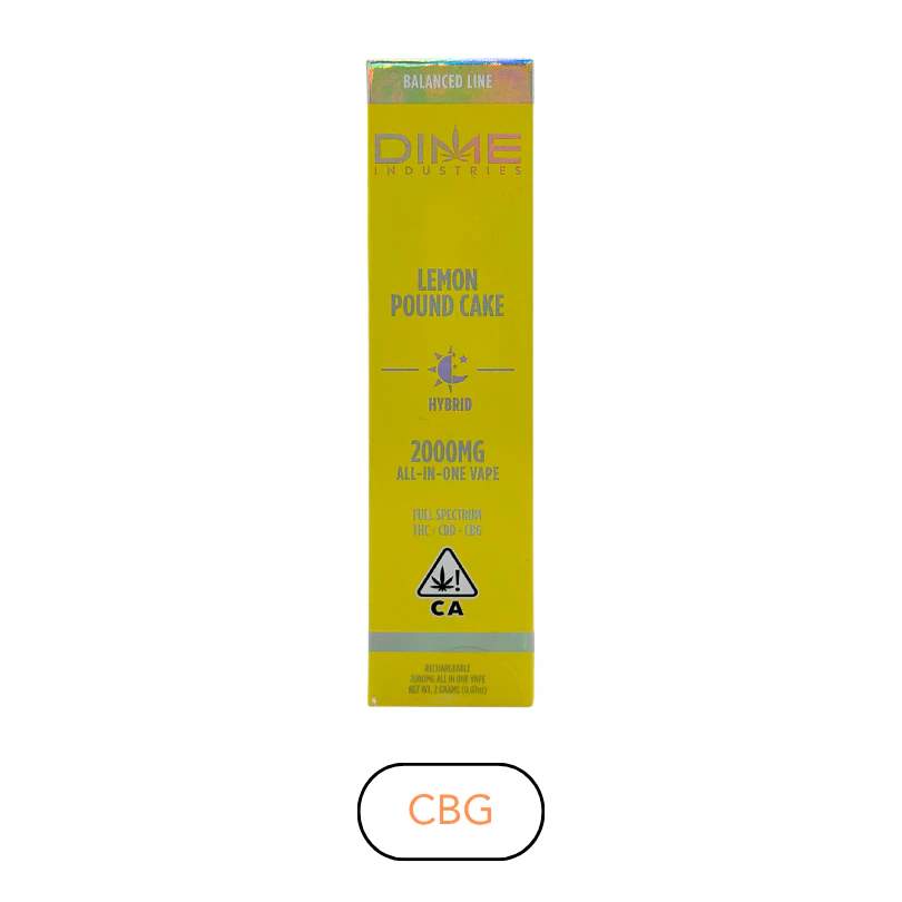 Dime Industries - Dime Industries - Balanced - Lemon Pound Cake - CBG - RTU - 2.0g Main Image