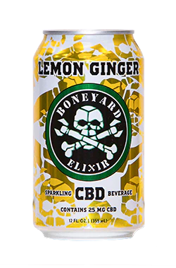 Boneyard Elixir - Boneyard Elixir - 12oz. 25mg CBD Beverage - Lemon Ginger Soda Main Image