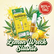 Halara 1g Lemon Wreck Slushie Live Resin Sauce Cartridge