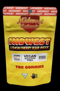 MIDWEST EXTRACTS - Midwest Extracts Lemon Cherry Sour Shock 200mg Gummy 8pk EXP:03/28/27