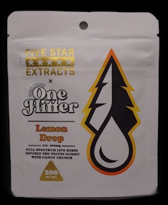 200mg Lemon Drop Live Resin One Hitter THC Vegan Gummy