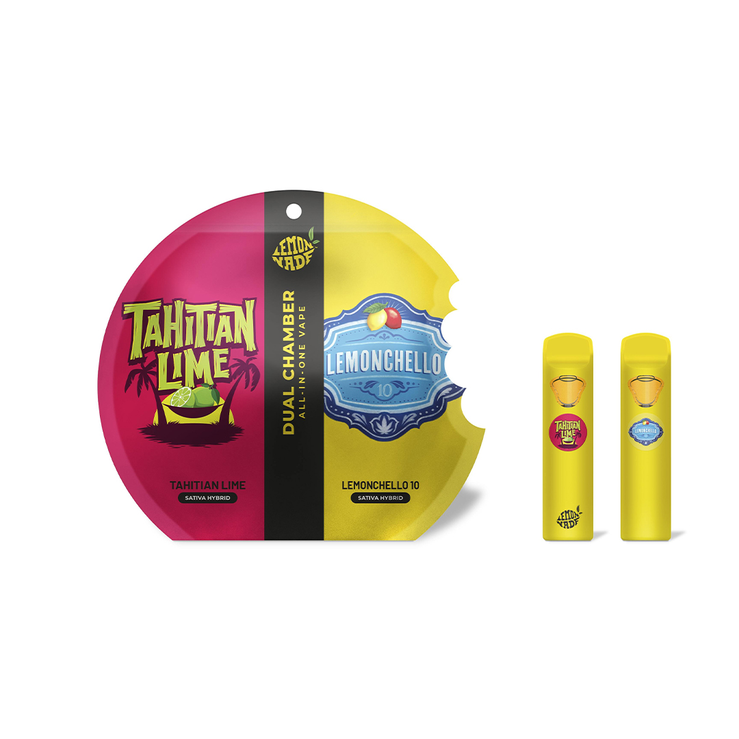 damn vape nitrous zaion kit Lemonnade Lemonchello 10 & Tahitian Lime Dual Chamber Dis