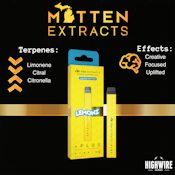 Mitten Extracts Disposable Lemonz Distillate + Live Resin Terps 1g