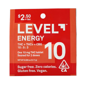 LEVEL - Level - Energy THC/THCV/CBG - 10mg - 1ct