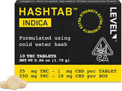 LEVEL - LEVEL | HASHTAB INDICA - 10PK | CAPSULE | 250MG