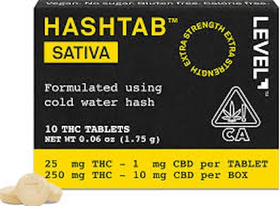 LEVEL - LEVEL | HASHTAB SATIVA - 10PK | CAPSULE | 250MG