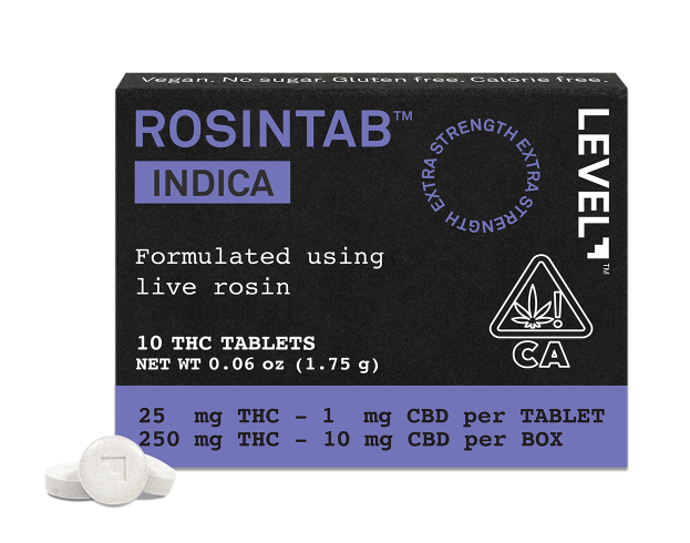 Level | Rosintab | Indica | Rosin Infused Tablets | 10pk
