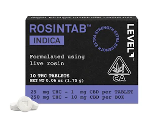 Level | Rosintab | Indica | Rosin Infused Tablets | 10pk