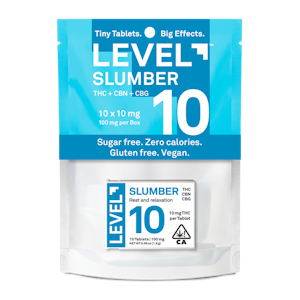 LEVEL+ - LEVEL 10 Slumber (H) | 100mg 10pk THC:CBN:CBG Tablets | Level