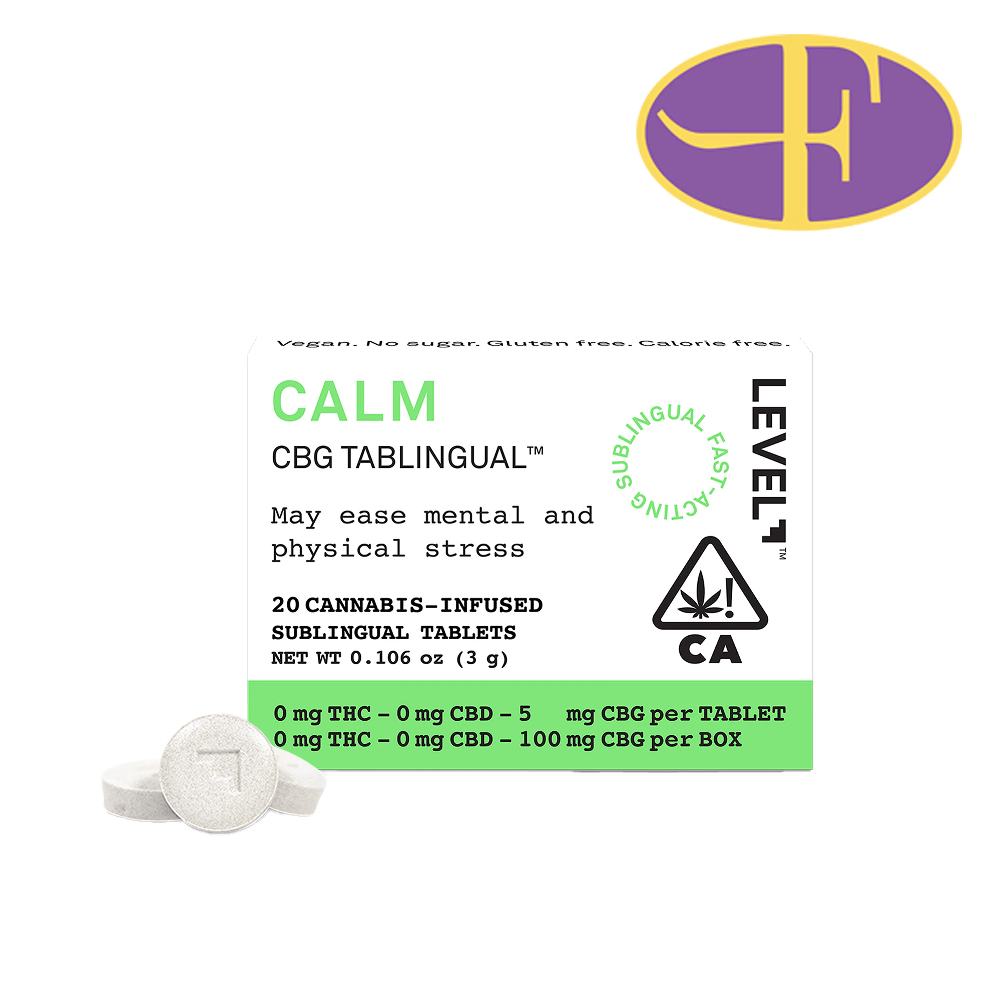 LEVEL - Calm CBG Tablingual Main Image