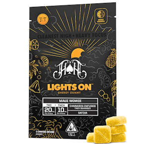 Lights On 2:1 Maui Wowie Orange Pinapple Gummies (THC:THCv)