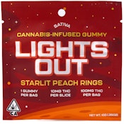 Starlit Peach Rings 100mg Single Gummy - Lights Out