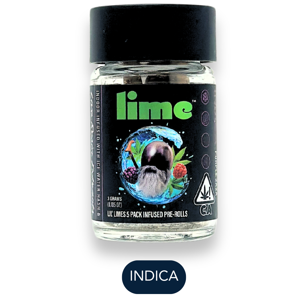 Lime - Lil Limes - Purple Zaza - Infused Preroll Pack - 5