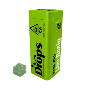 DROPS - Lime (Grapes N Cream) (H) | 20pk Balanced (5mg THC) Live Rosin Jellies 100mg | Drops