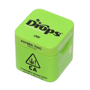 DROPS - Lime Singles (Grapes N Cream) (H) | 2pk Balanced (5mg THC) Live Rosin Jellies | Drops