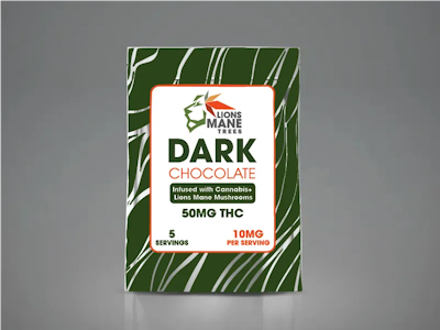 Lions Mane - Dark Chocolate Bar Infused with Lion's Mane Mushrooms and THC