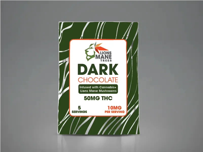 Lions Mane - Dark Chocolate Bar Infused with Lion's Mane Mushrooms and THC Main Image