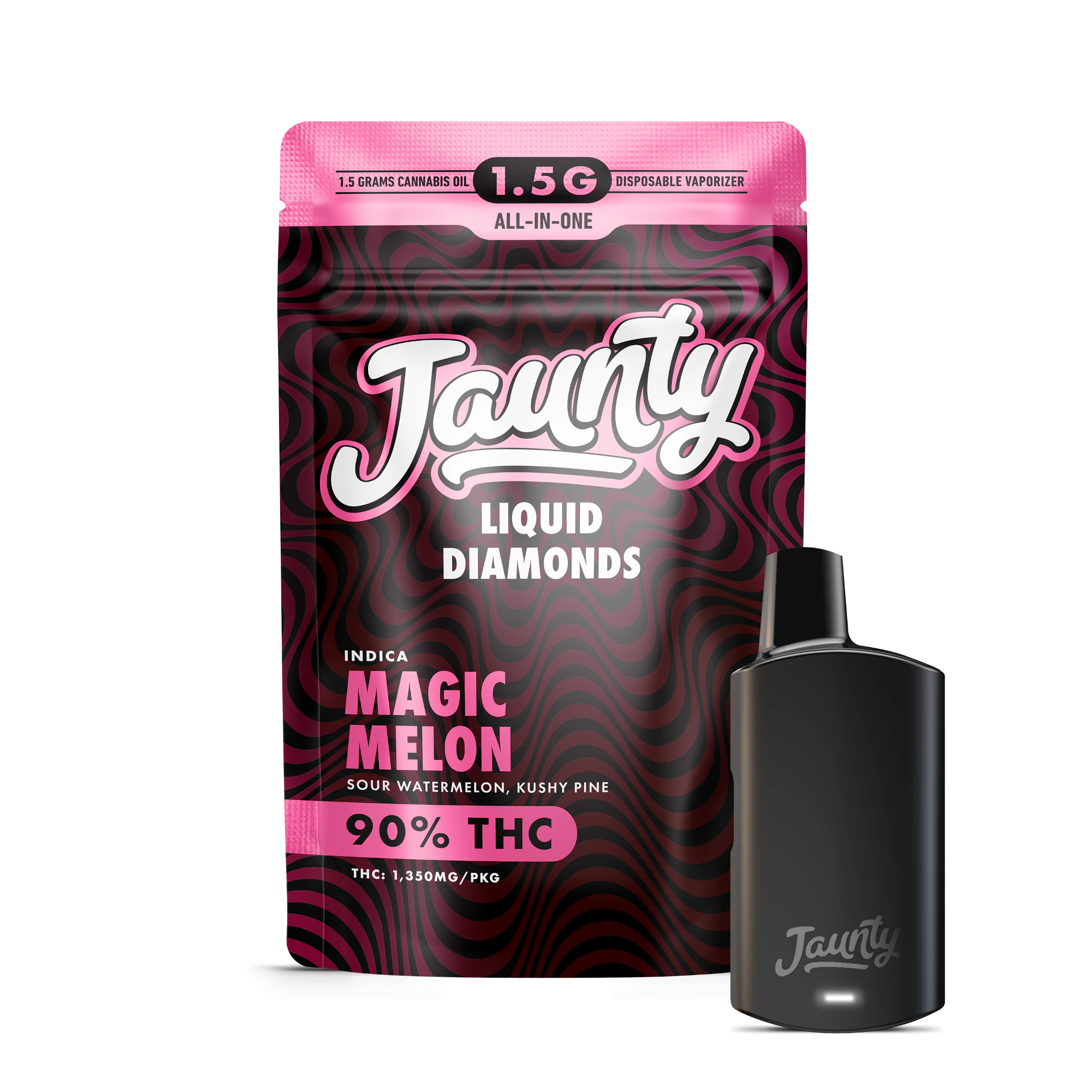 Jaunty - Jaunty - Magic Melon - Liquid Diamonds - 90% THC - 1.5g - Vape Pens Main Image