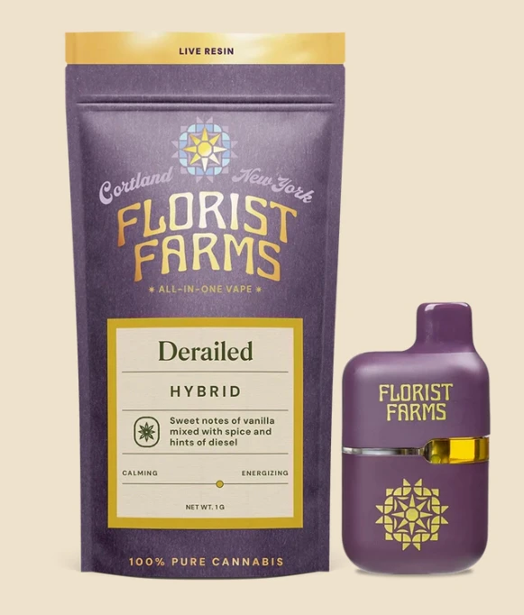 Florist Farms - B25 Florist Farms Derailed Live Resin Vape 1g Main Image