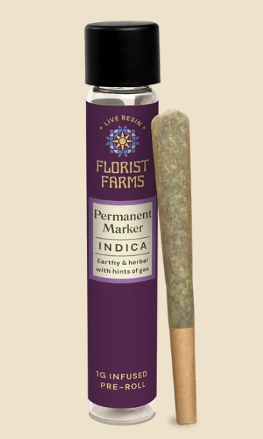 Florist Farms - A25 Florist Farm's Live Resin Infused Permanent Marker Pre-roll 1g Main Image