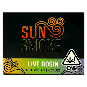 SUNSMOKE - SunSmoke - Live Rosin - Platinum Kush - Concentrate - 1.0g
