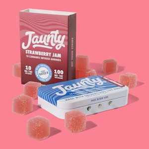 JAUNTY - Strawberry Jam Solventless Live Rosin Gummies 10pk Tins