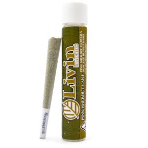 LIVIN SOLVENTLESS - Pink Sherbet Cake 1g Bubble Hash Infused Pre-Roll - Livin Solventless