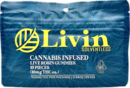 Guava 100mg Live Rosin 10 Pack Gummies - Livin Solventless
