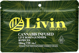 Honeydew 100mg Live Rosin 10 Pack Gummies - Livin Solventless