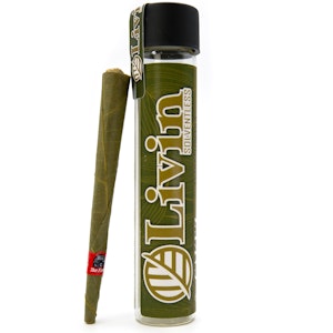 LIVIN SOLVENTLESS - Grape Z 1g Bubble Hash Infused (Palm Cone) Pre-Roll - Livin Solventless