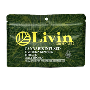 LIVIN SOLVENTLESS - Tamarindo Habanero 100mg Live Rosin 10 Pack Gummies - Livin Solventless