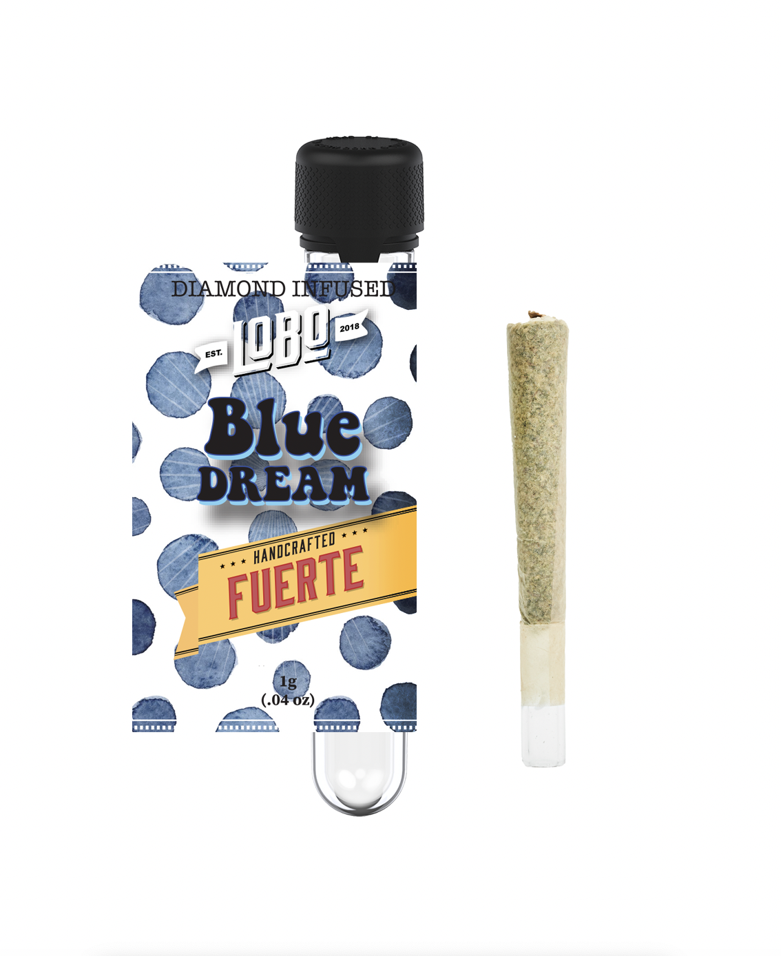 Blue Dream Fuerte (Infused Glass-tip Joint) - 1g Preroll