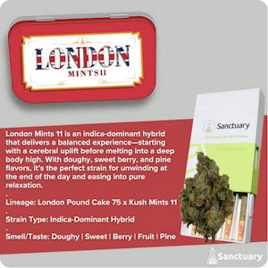 Sanctuary - London Mints 11 PreRoll 5 Pack - 5g - SAN