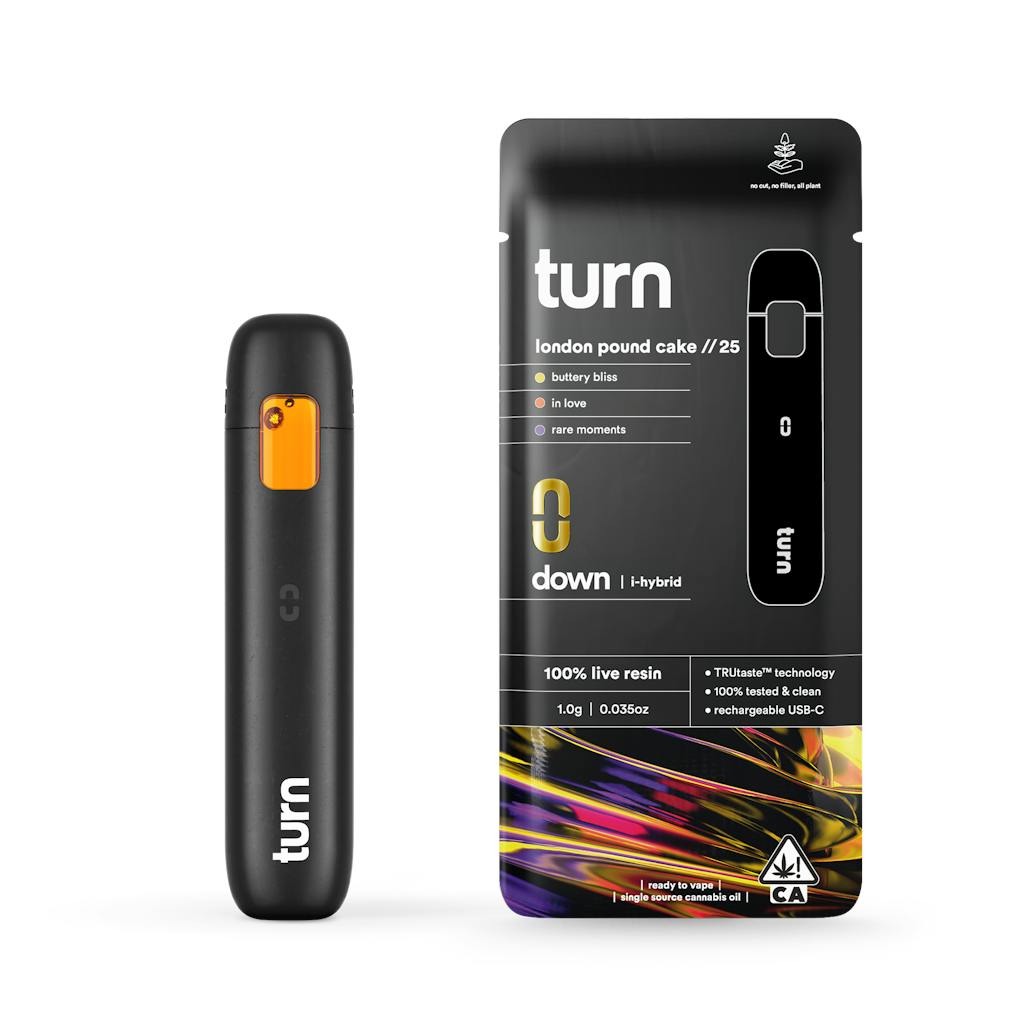 Turn London Pound Cake // 25 Live Resin Disposable 1.0g