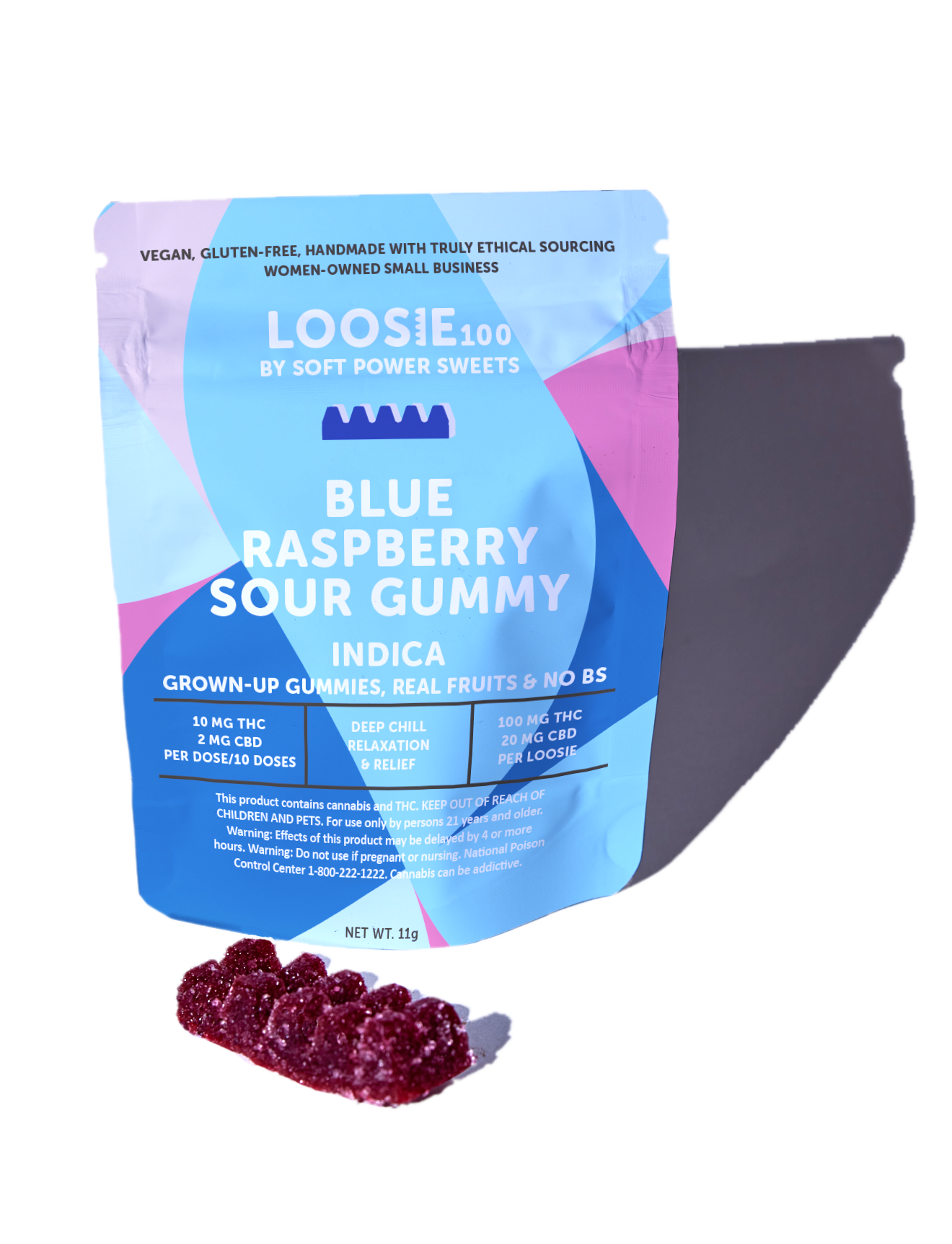 Blue Raspberry | Gummy | 100mg | Soft Power Sweets Loosie