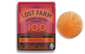 Lost Farm - Cherry Mango (Amarelo) Live Rosin Single Gummy 100mg