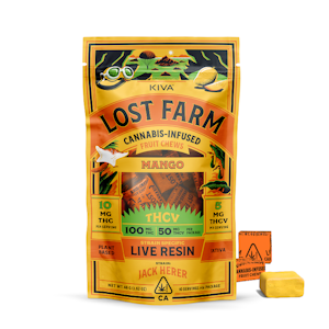 LOST FARM - Lost Farm - Mango (Jack Herer) Live Resin Chews 10:5 THC/THCv 100mg
