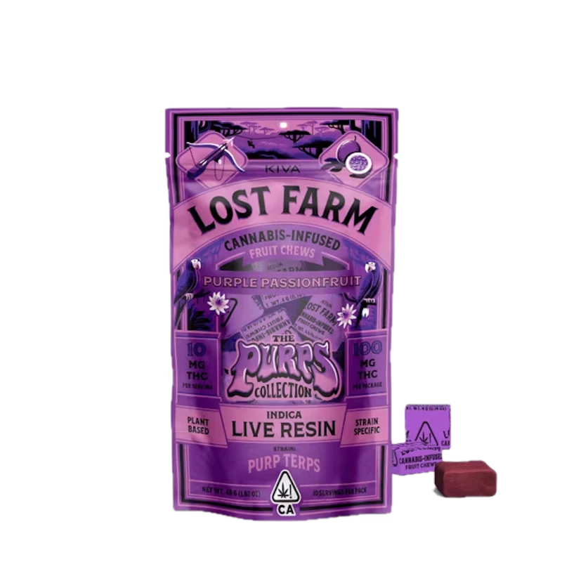 LOST FARM - Lost Farm - Purple Passionfruit (Purp Terps) Live Rosin Chews 100mg Main Image